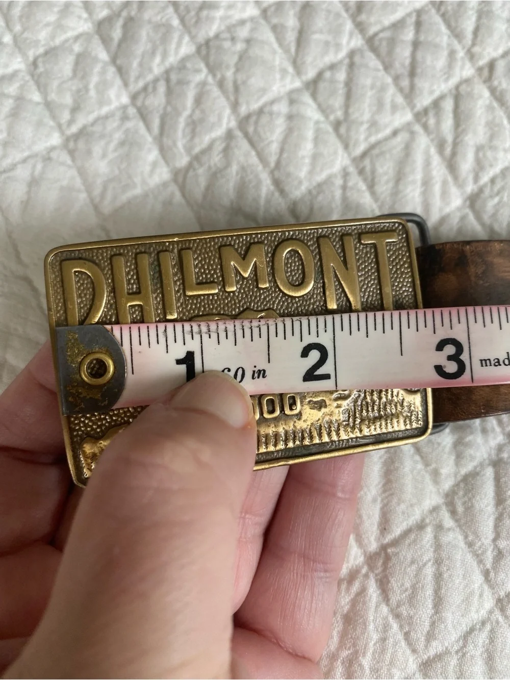 BSA Philmont Leather Tooled Belt Brass Buckle Vintage 2000 Western Boy Scouts 38